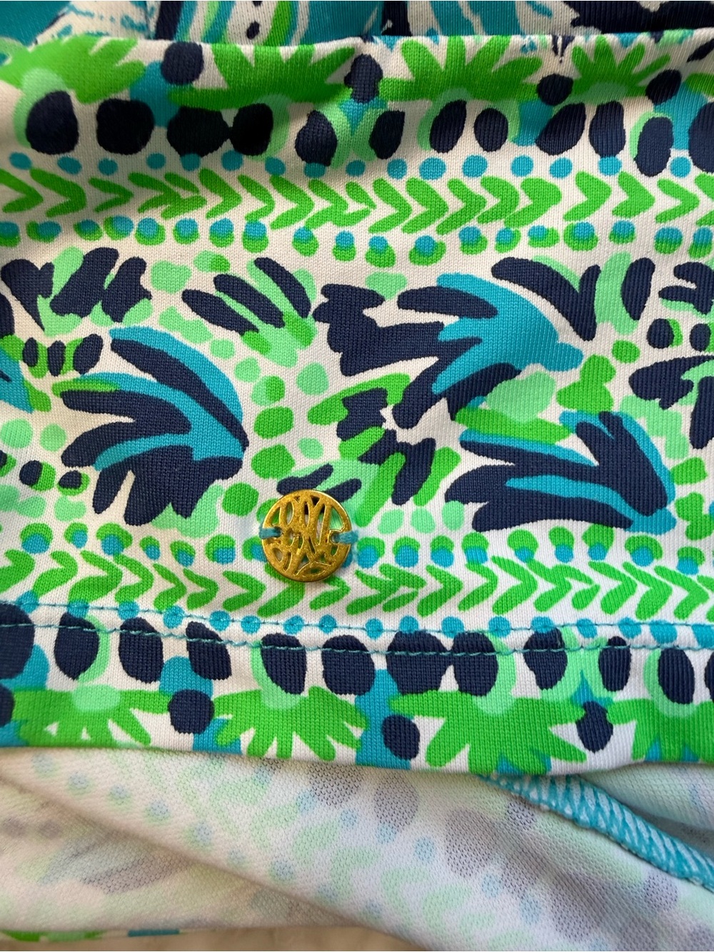 Lilly Pulitzer Nadine UPF 50+ Blue Ibiza Open Water Dress Mosaic Large Preppy - Picture 5 of 5